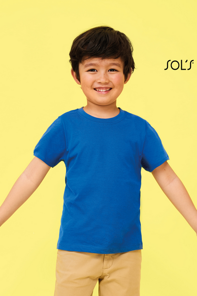 SOL'S Regent Kids Maglietta Unisex Bambino - Blu, Abbigliamento Sportivo E Per Il Tempo Libero, Morbida E Comoda